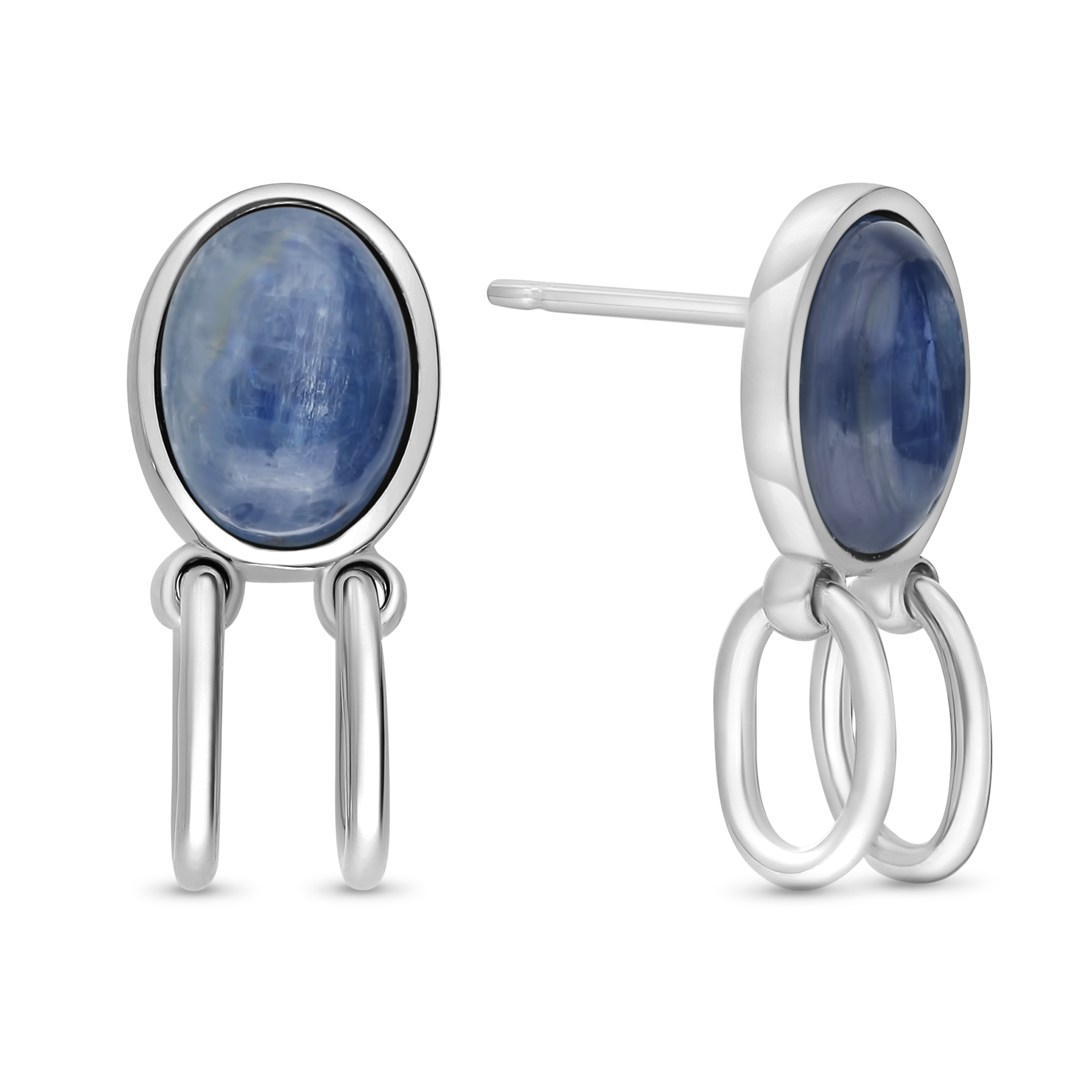 Silver Gem Bem Earrings