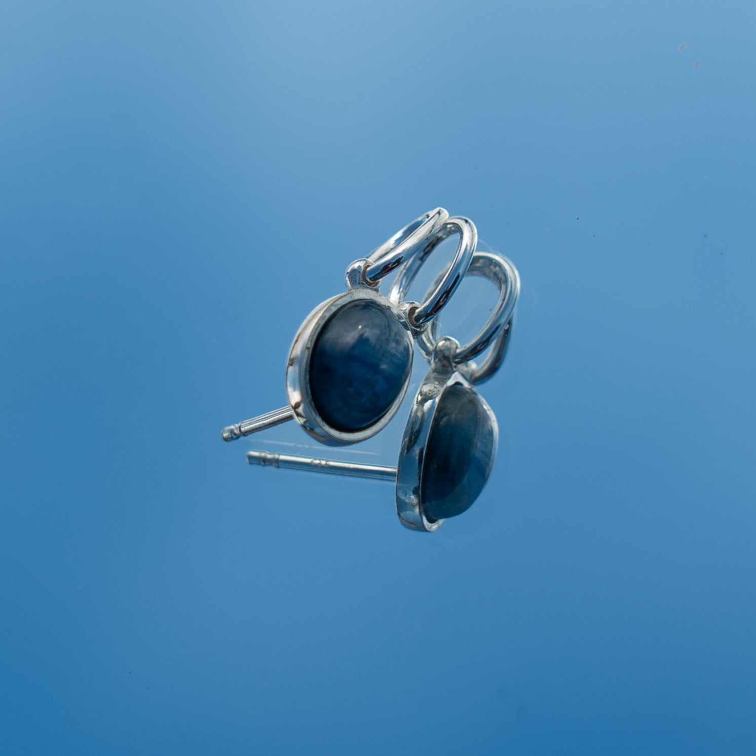 Silver Gem Bem Earrings