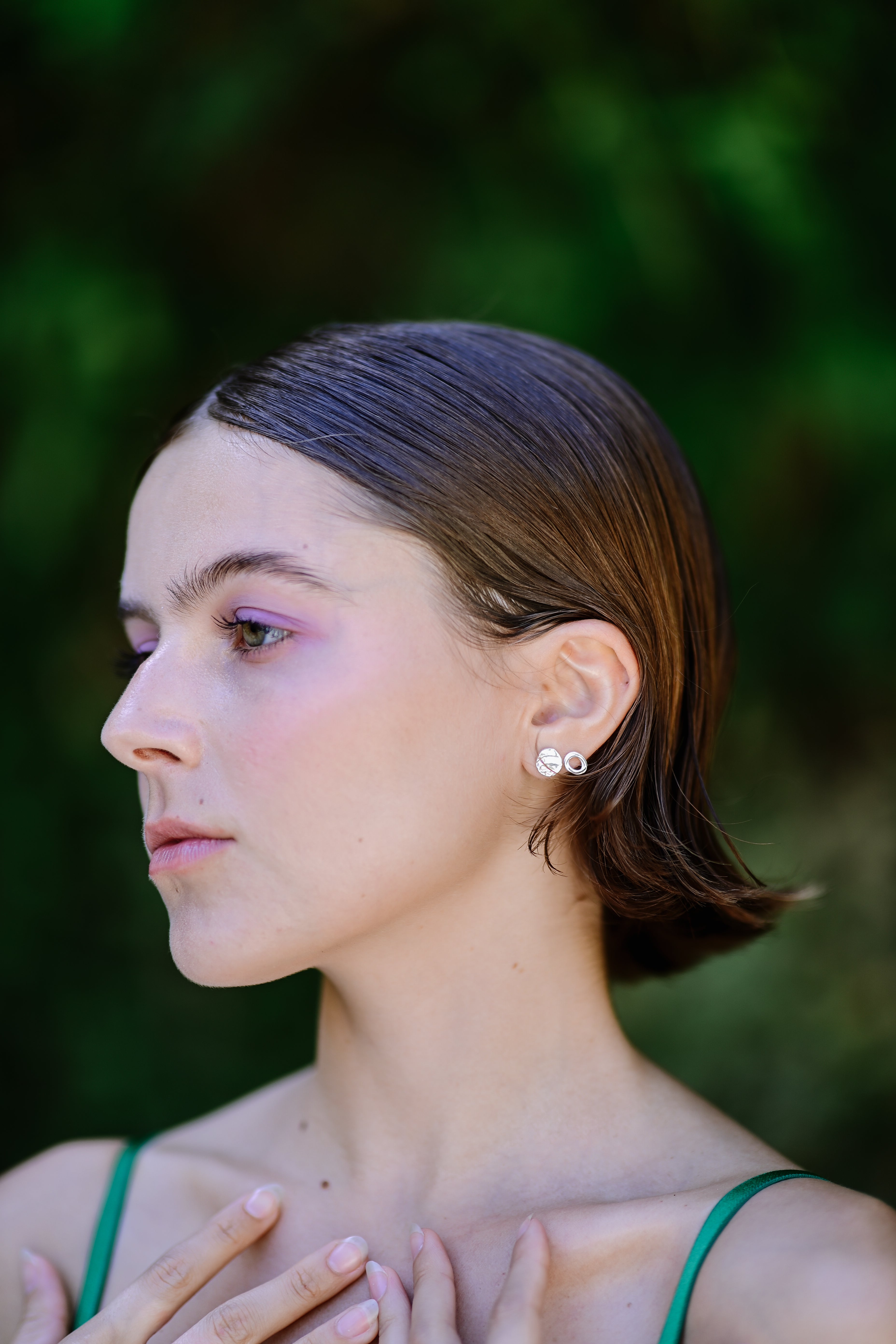 Scribble Studs//Silver