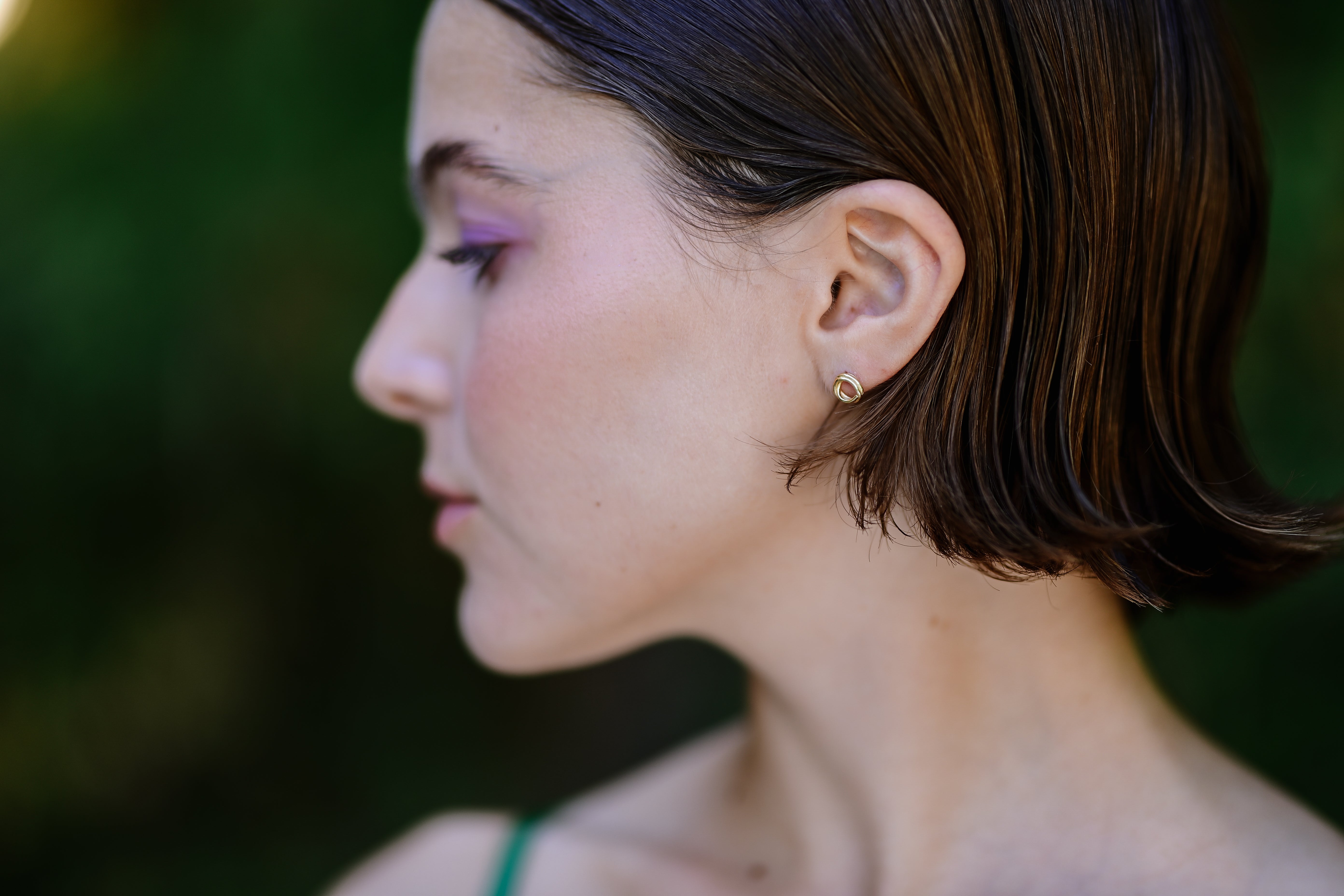 Scribble Studs//Gold