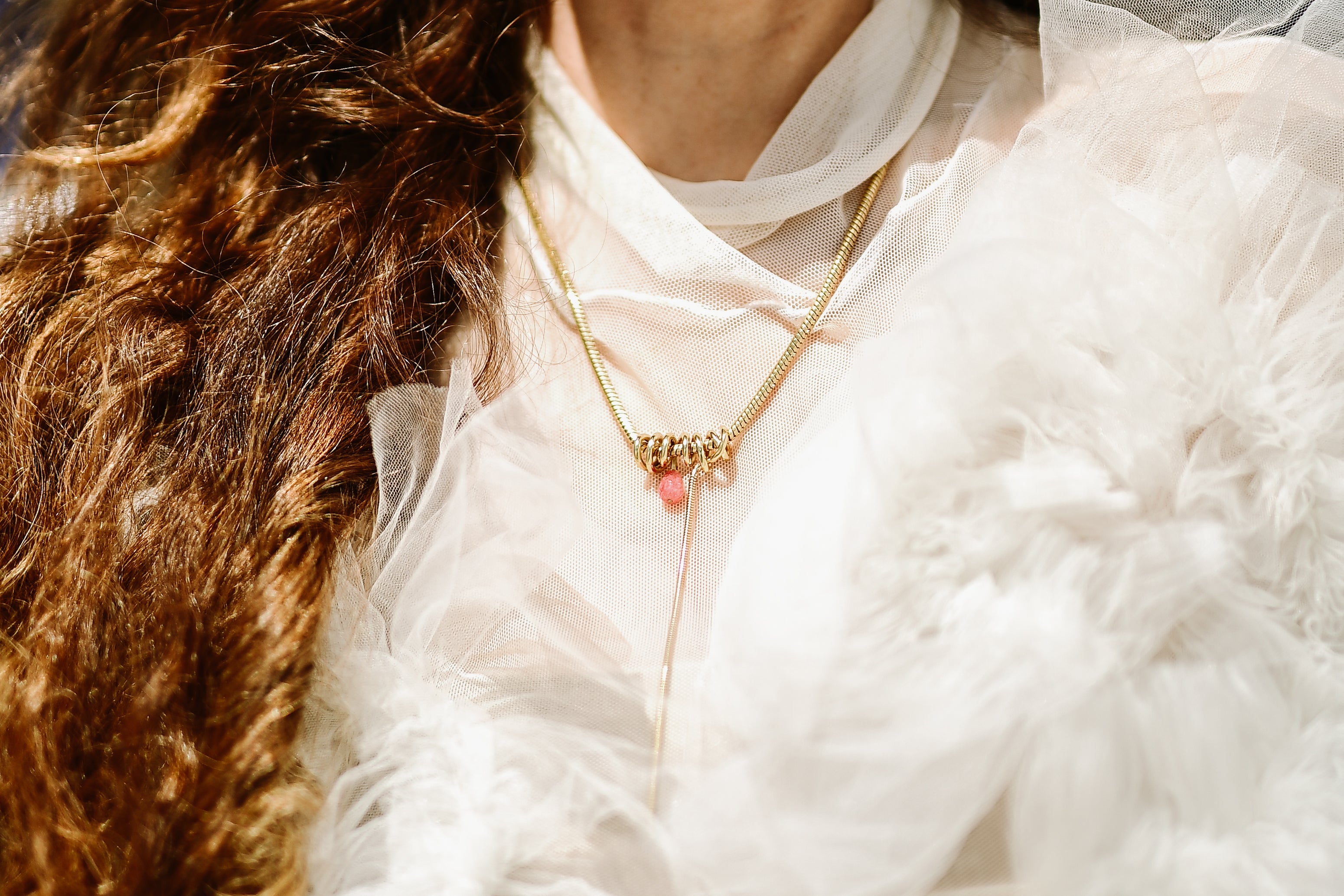 MAKE 'M DROP NECKLACE-PINK