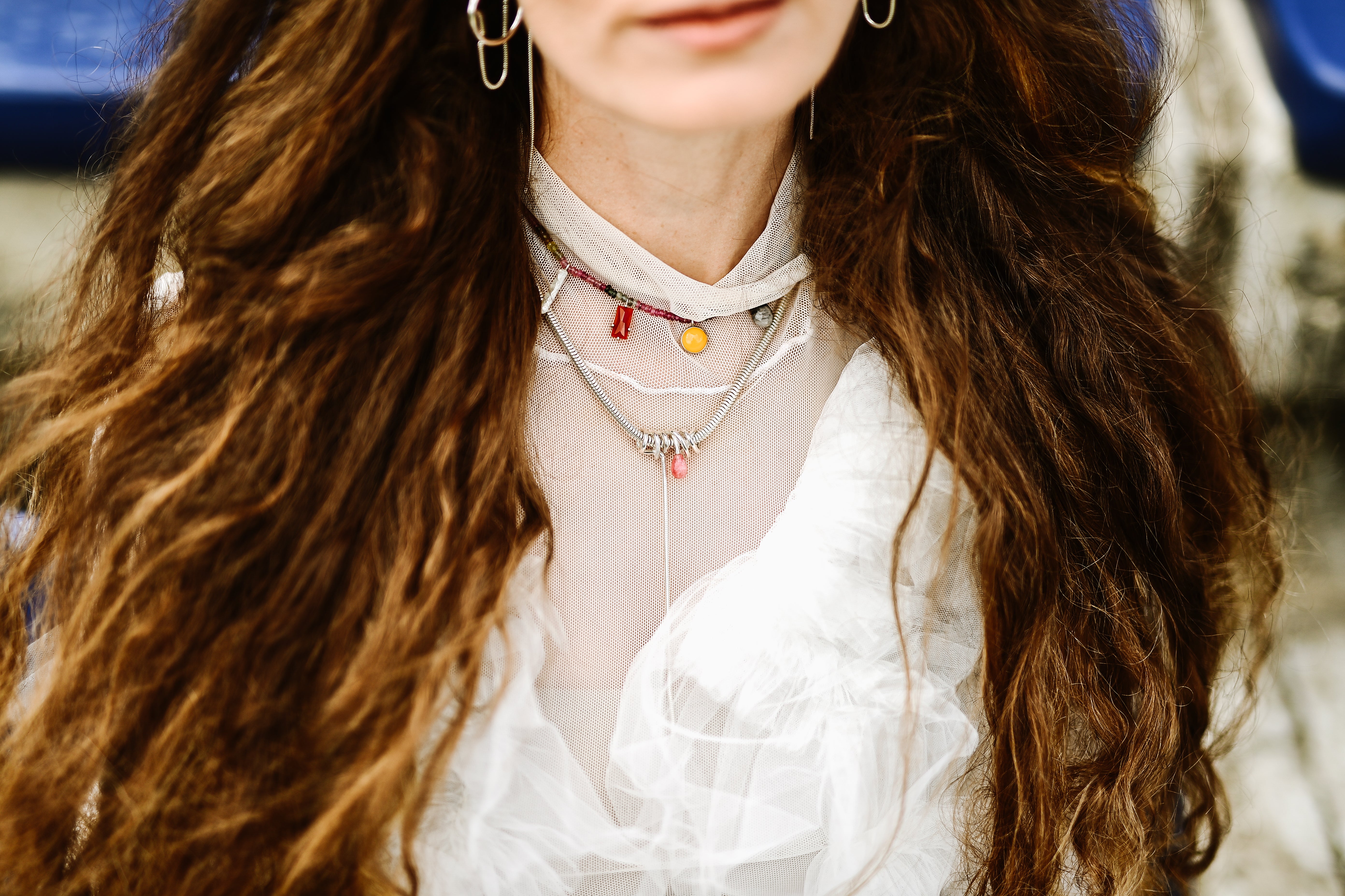 MAKE 'M DROP NECKLACE-PINK