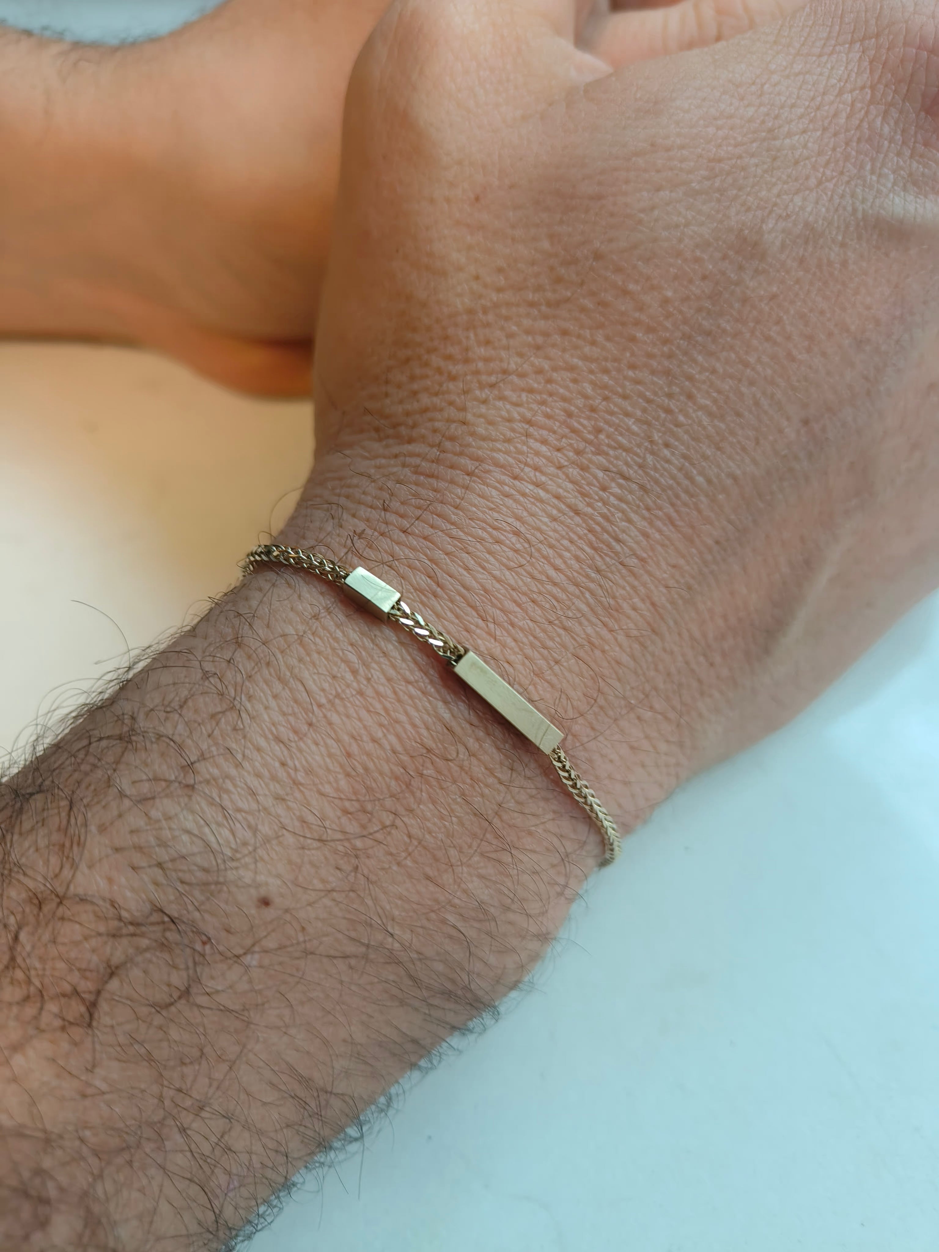 Tubes On Gold Bracelet