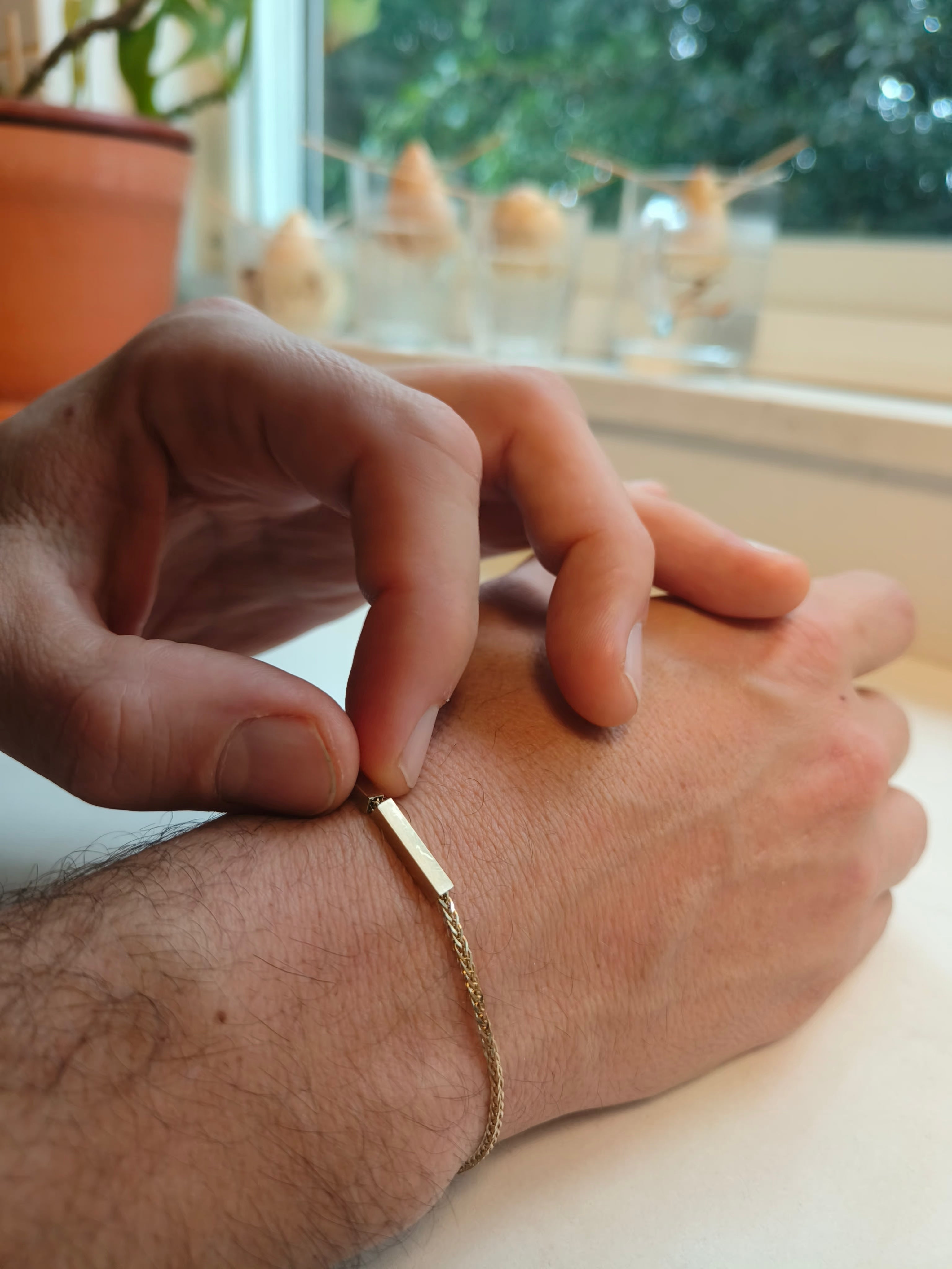 Tubes On Gold Bracelet