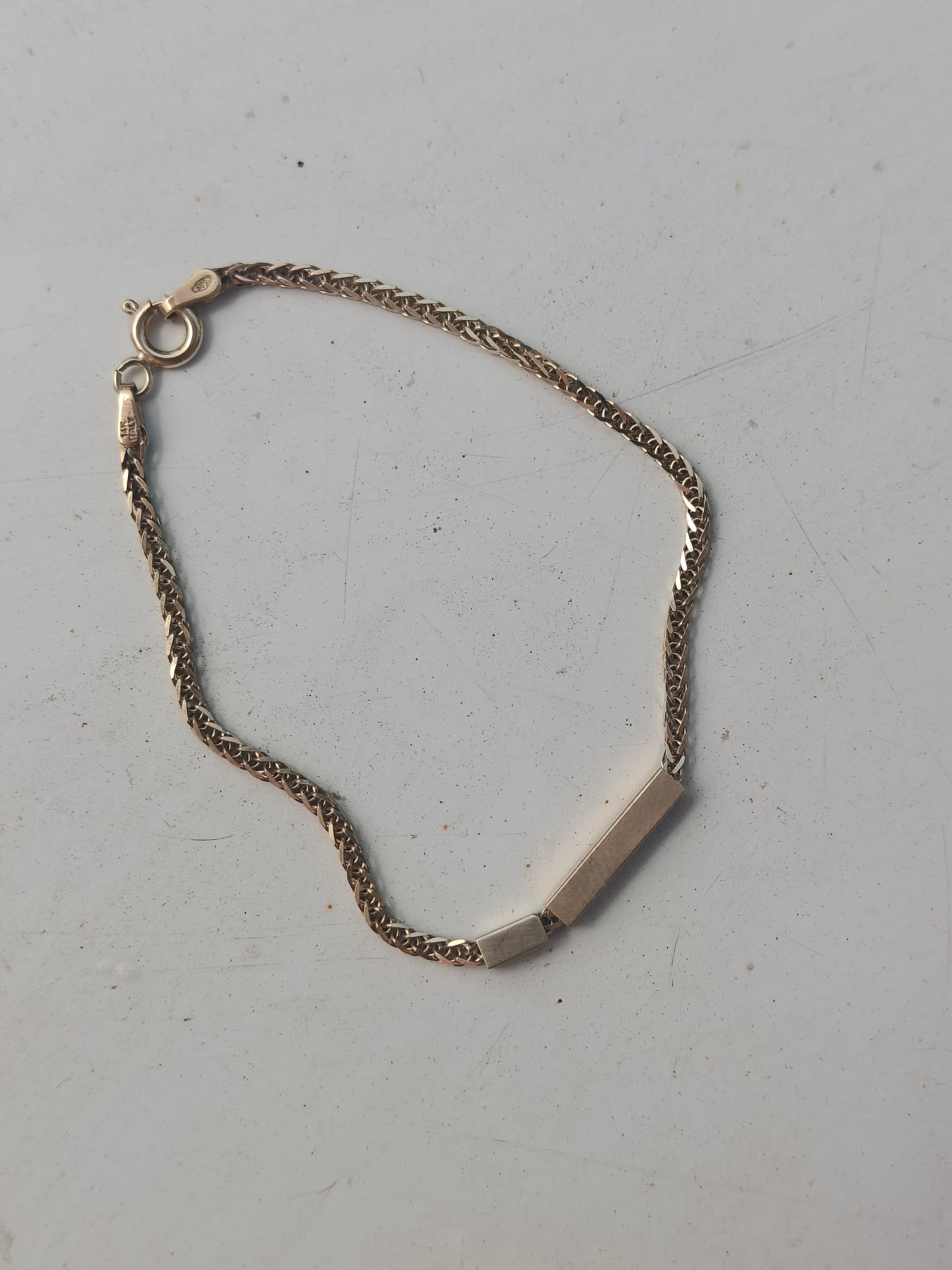 Tubes On Gold Bracelet