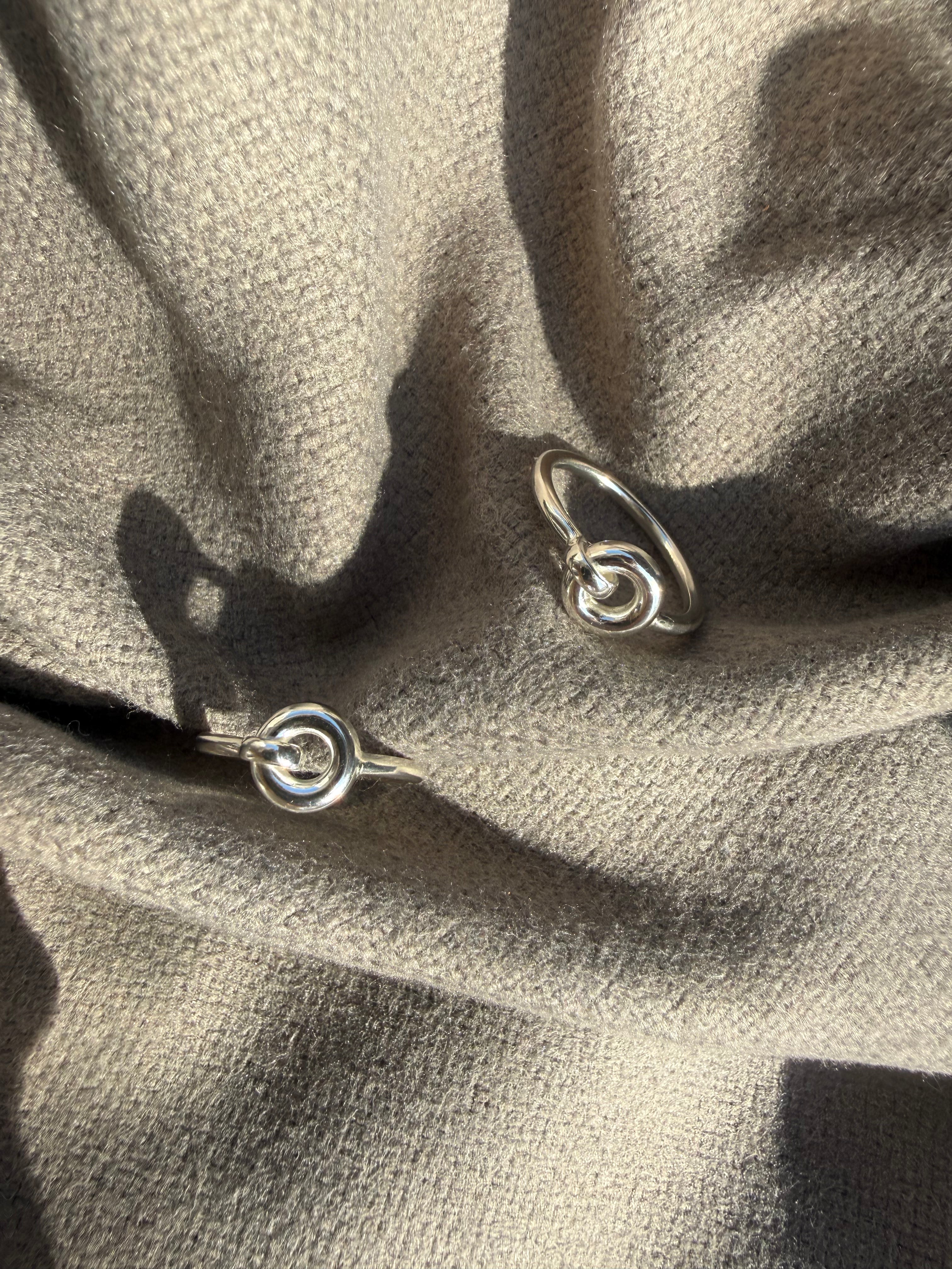 טבעת דונאט כסף