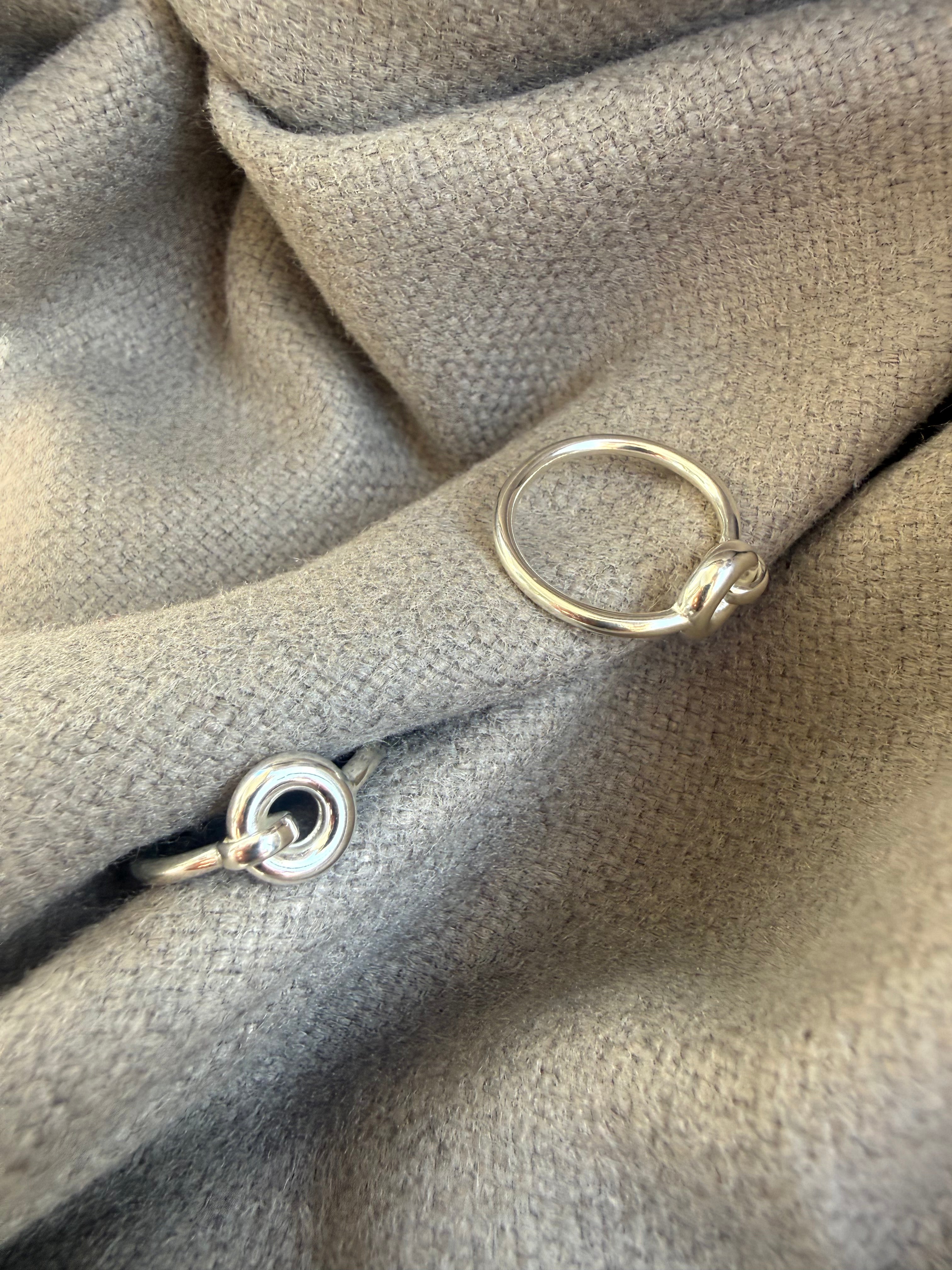 טבעת דונאט כסף