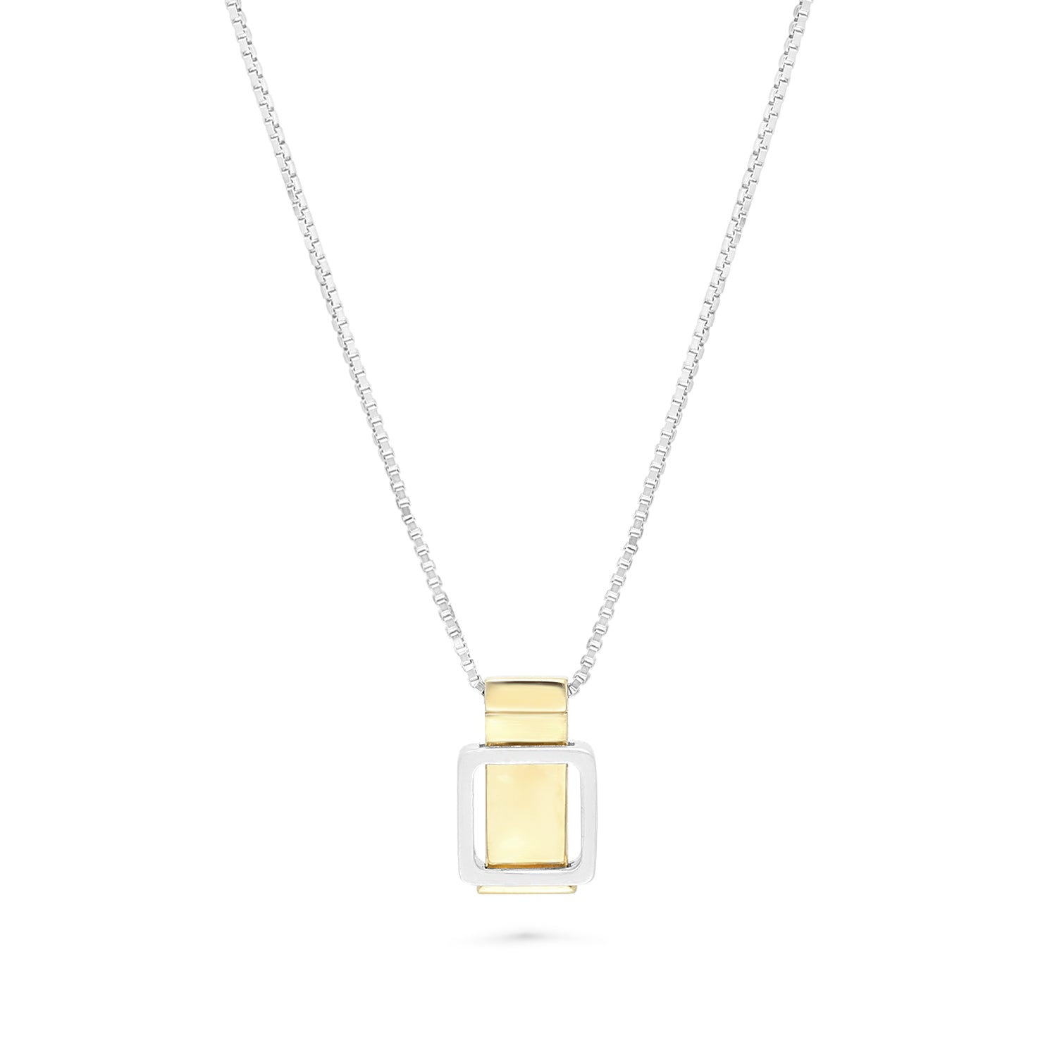 Frame Necklace- Gold&Silver