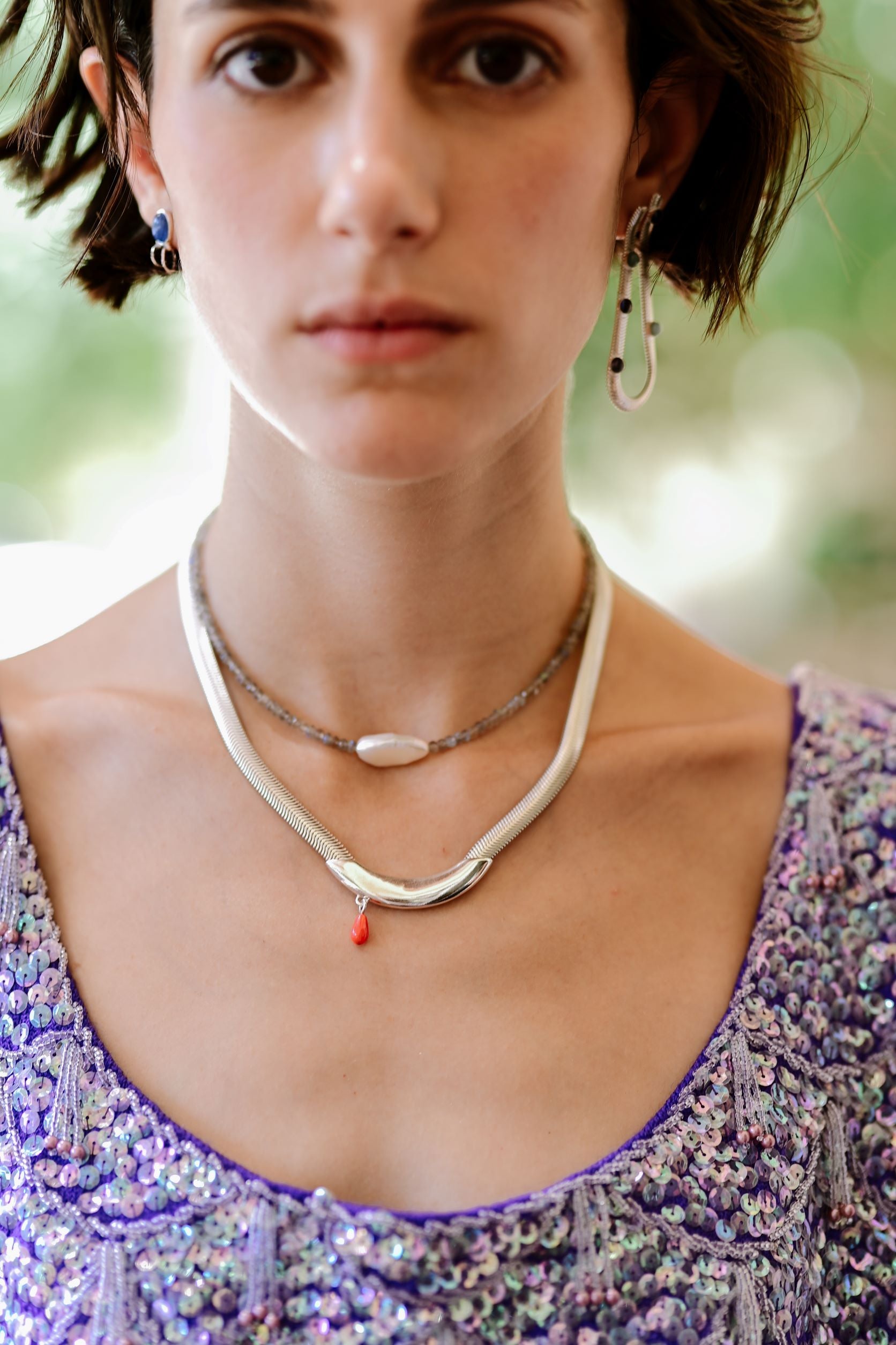 Gold Gem Bem Earrings