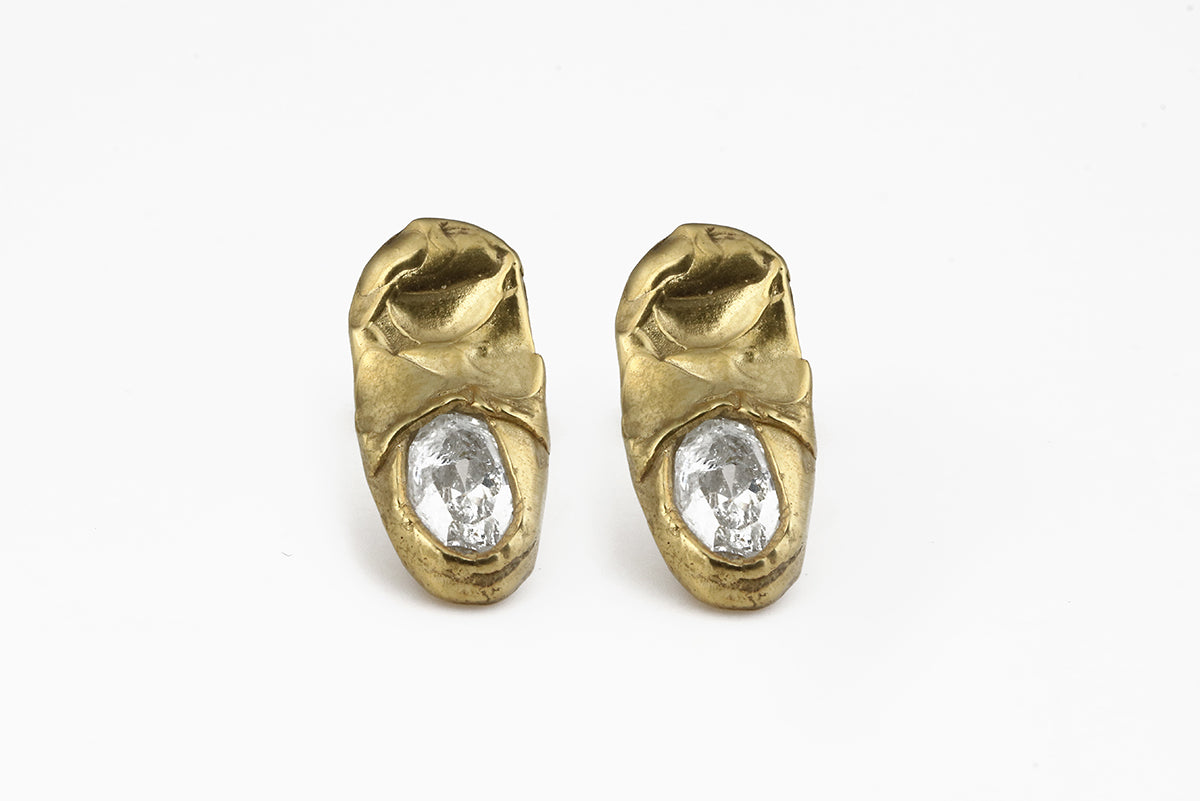 Raw metal //clear oval