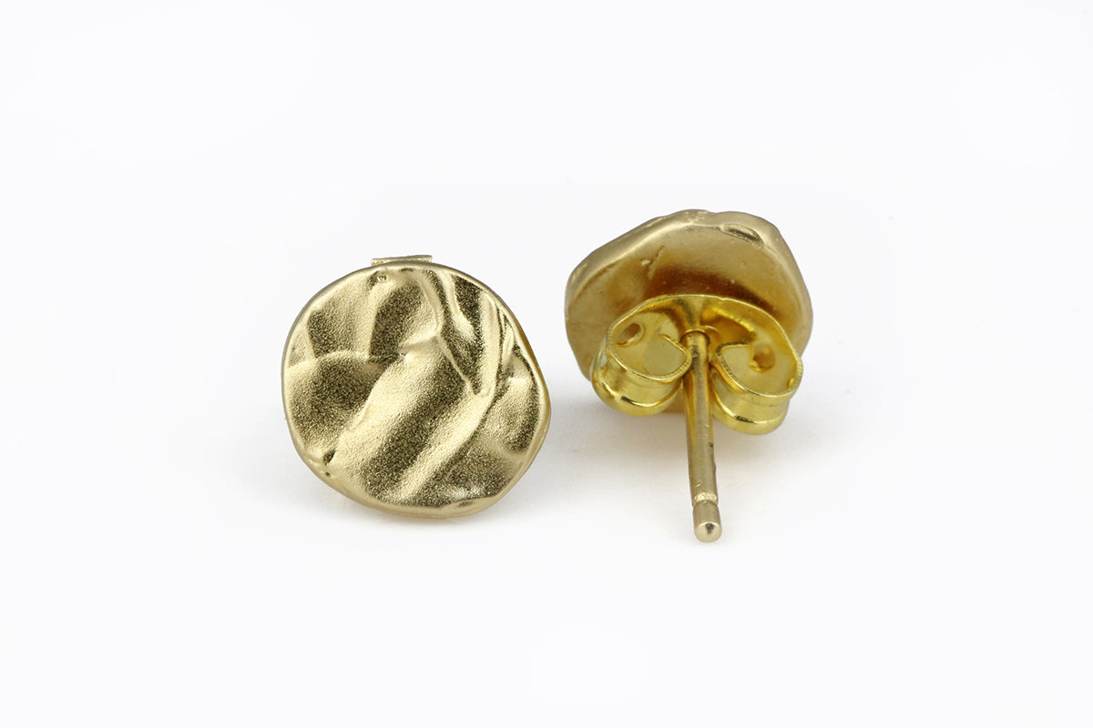 14K Gold Puddle Studs