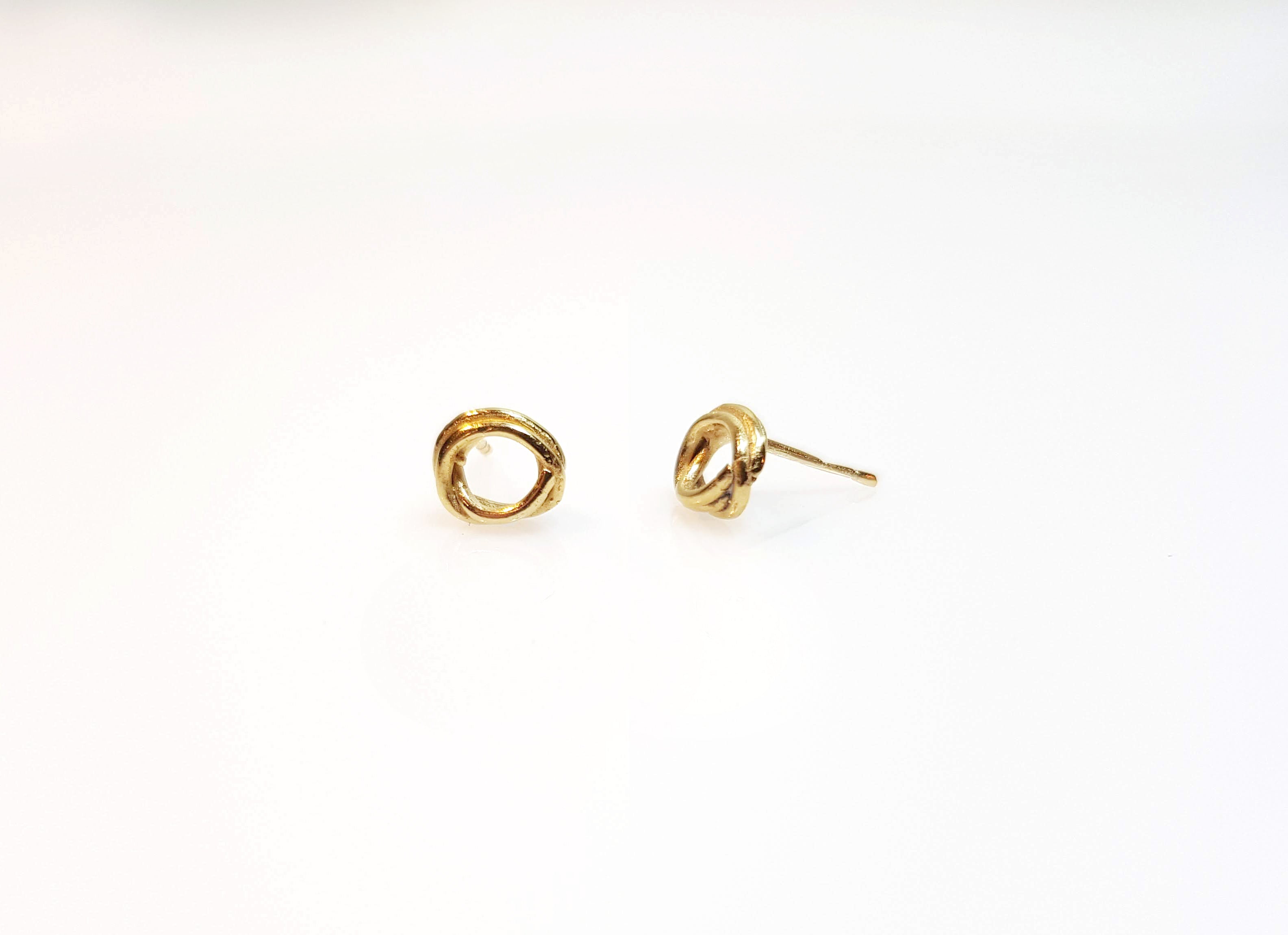 14K Gold Scribble Studs