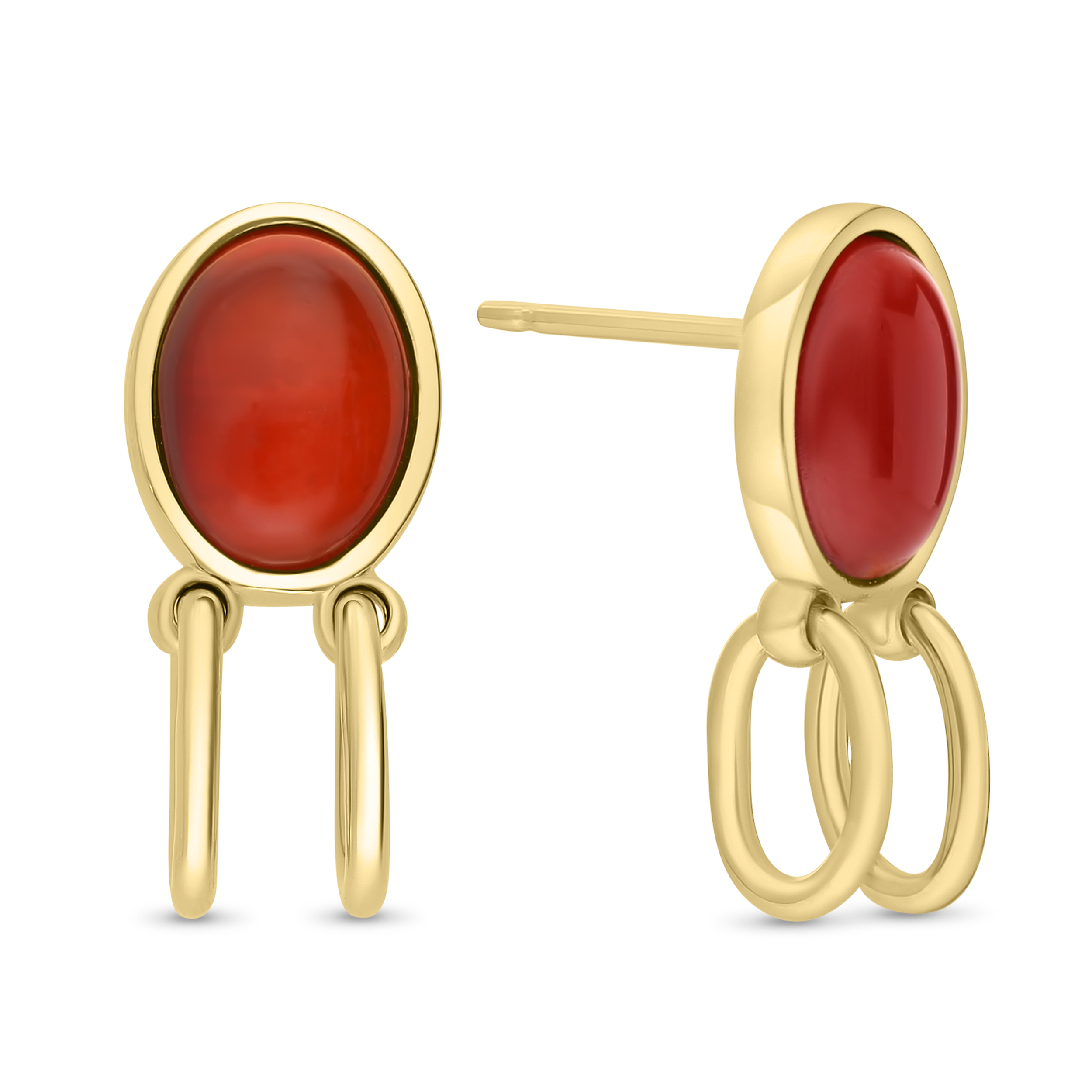Gold Gem Bem Earrings