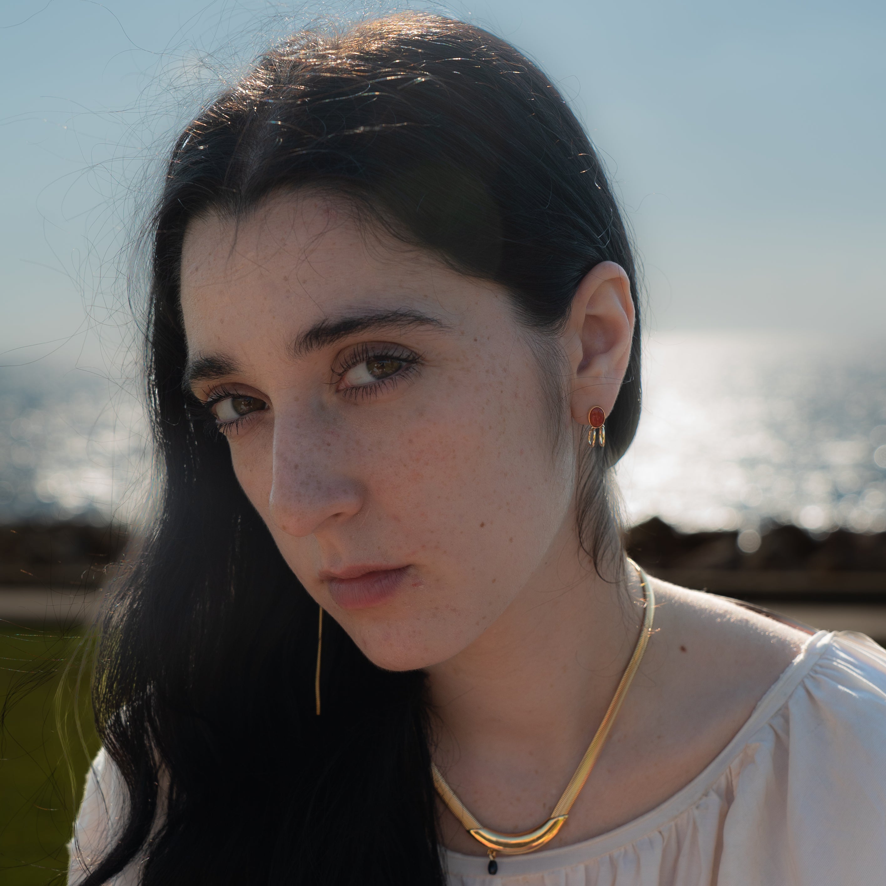 Gold Gem Bem Earrings
