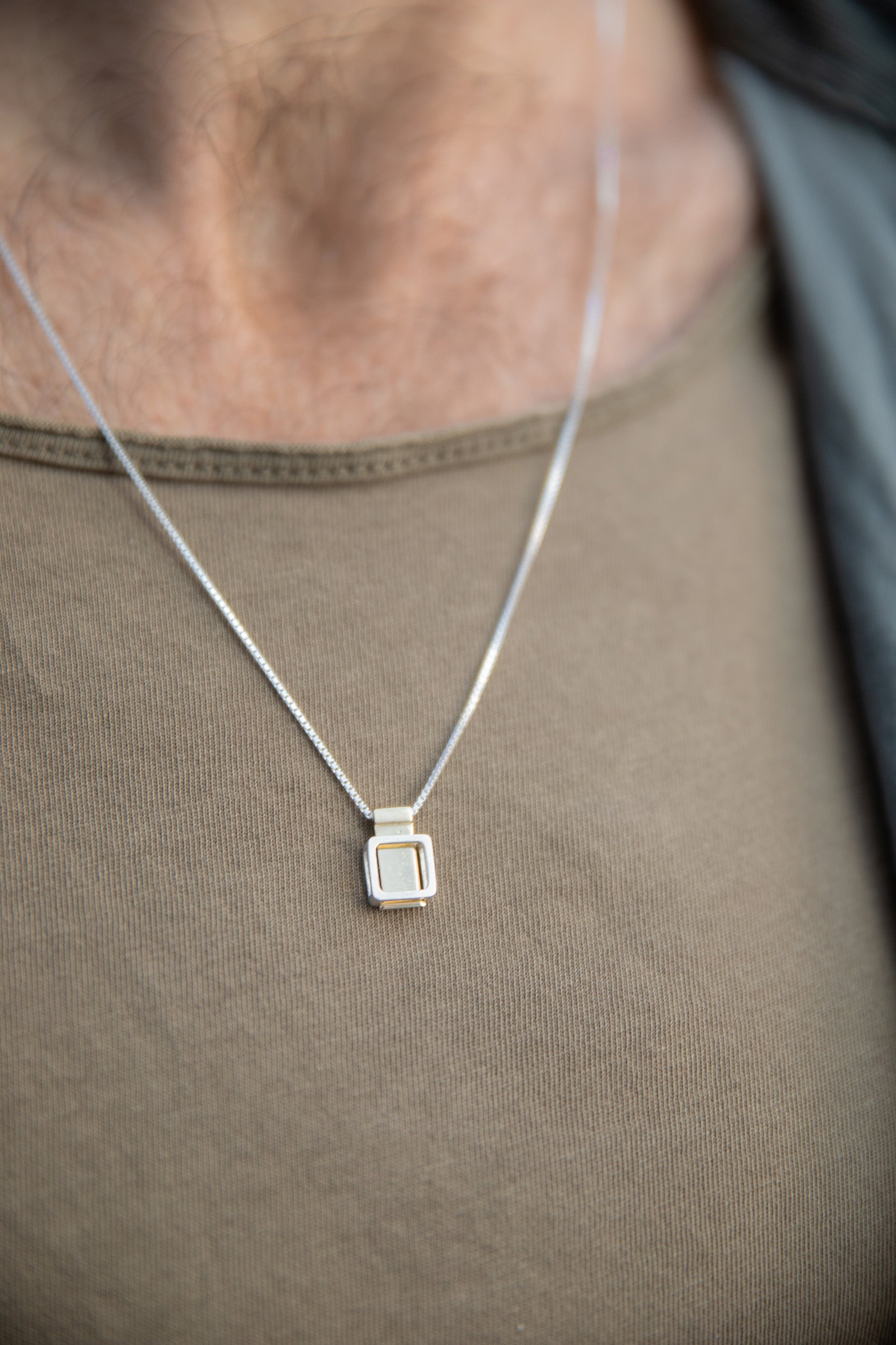 Frame Necklace- Gold&Silver