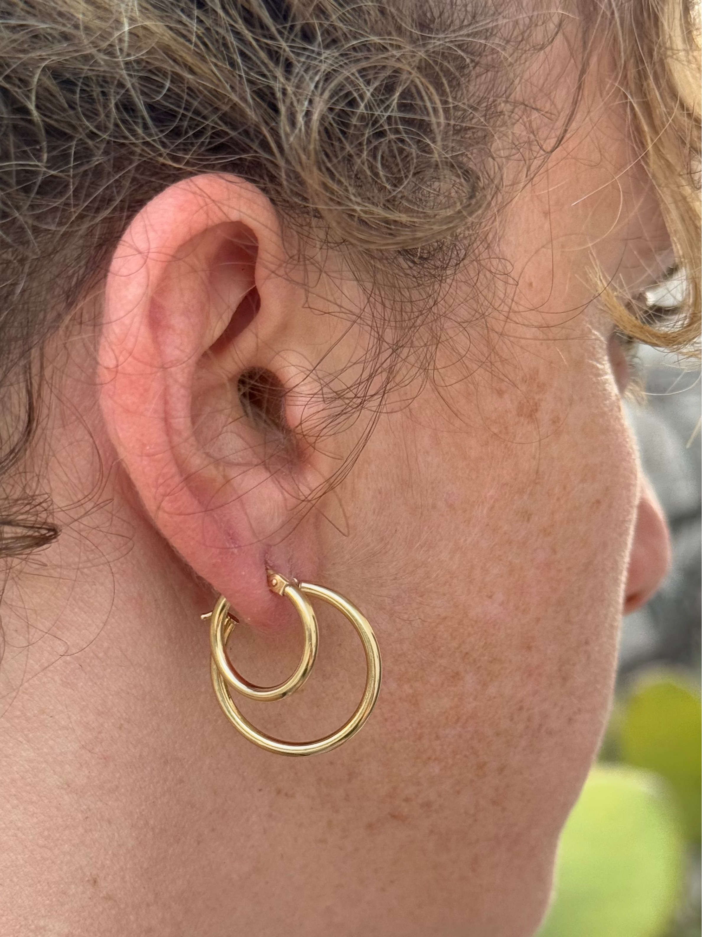 14K GOLD HOOPS SET