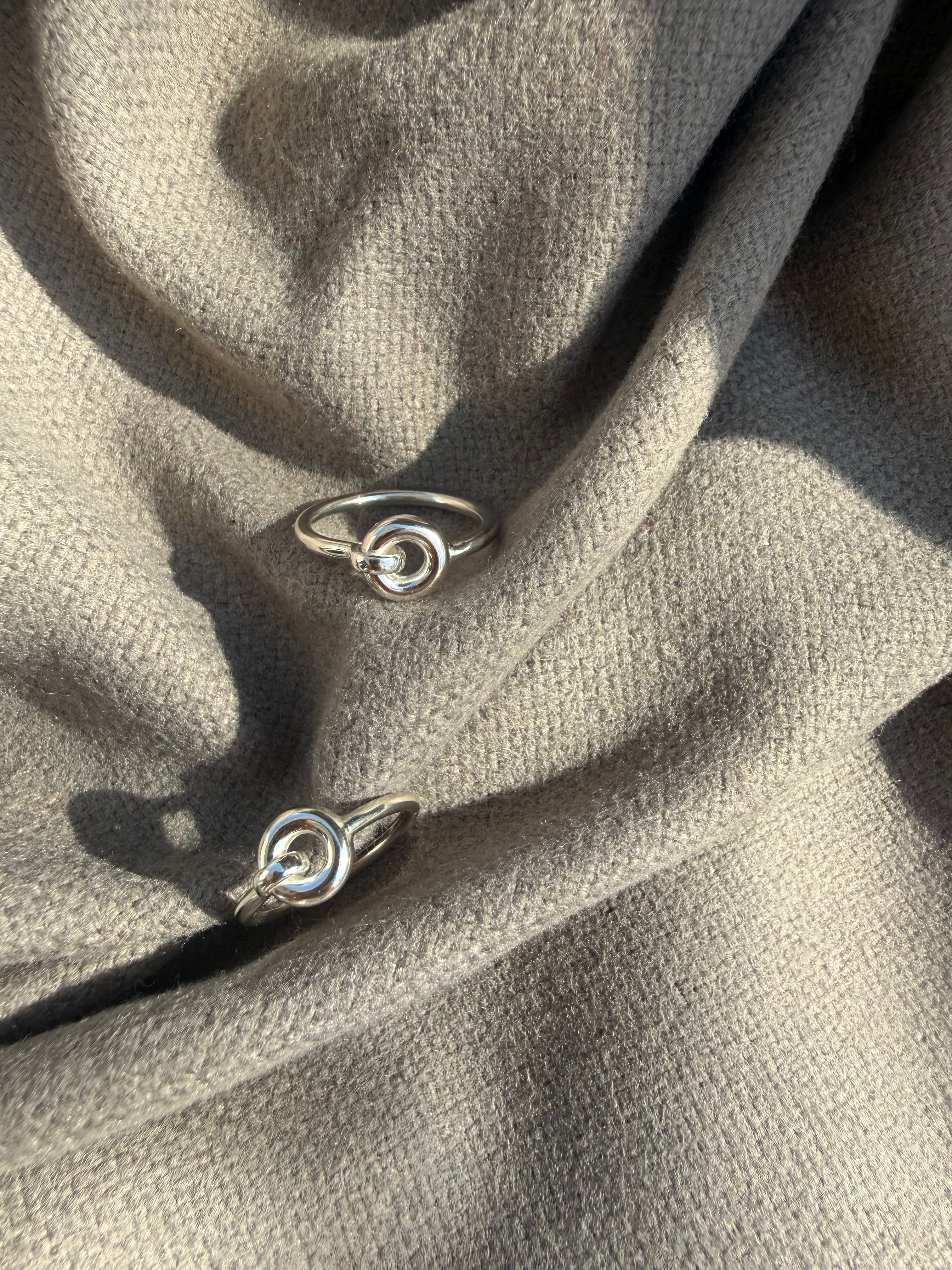 טבעת דונאט כסף