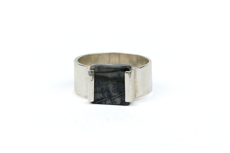 Silver Marbling Ring