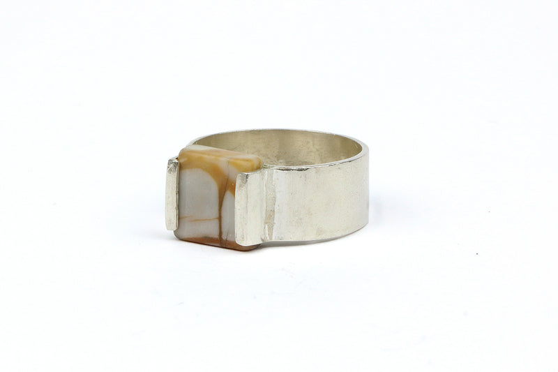 Silver Marbling Ring