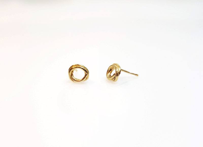 Scribble Studs//Gold