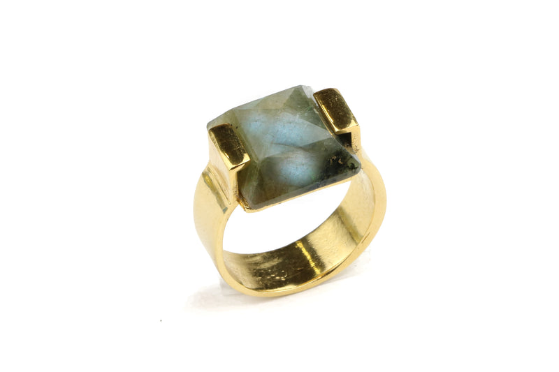 Labradorite Square  Ring