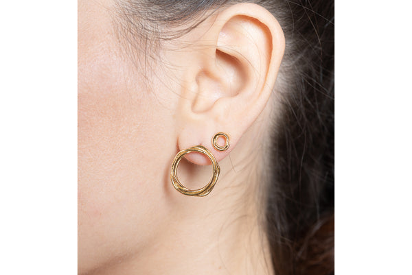 Scribble Studs//Gold