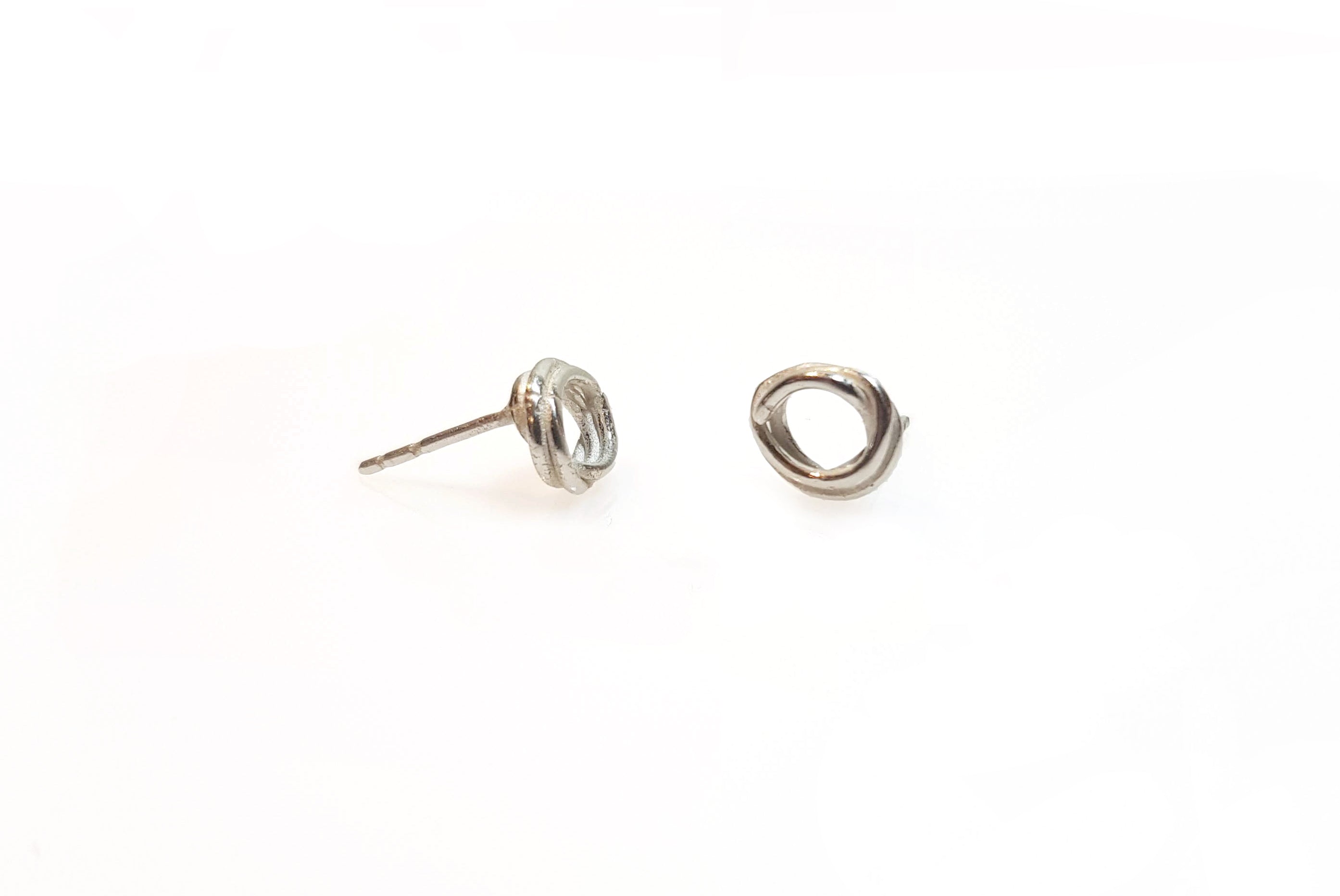 Scribble Studs//Silver